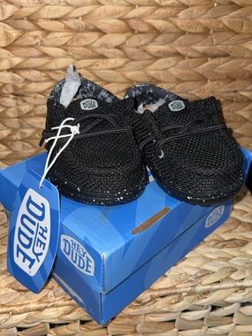 Hey Dude baby Black Lightweight Slip-On Shoes